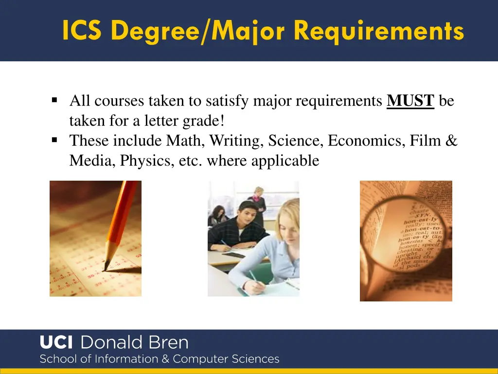 ics degree major requirements