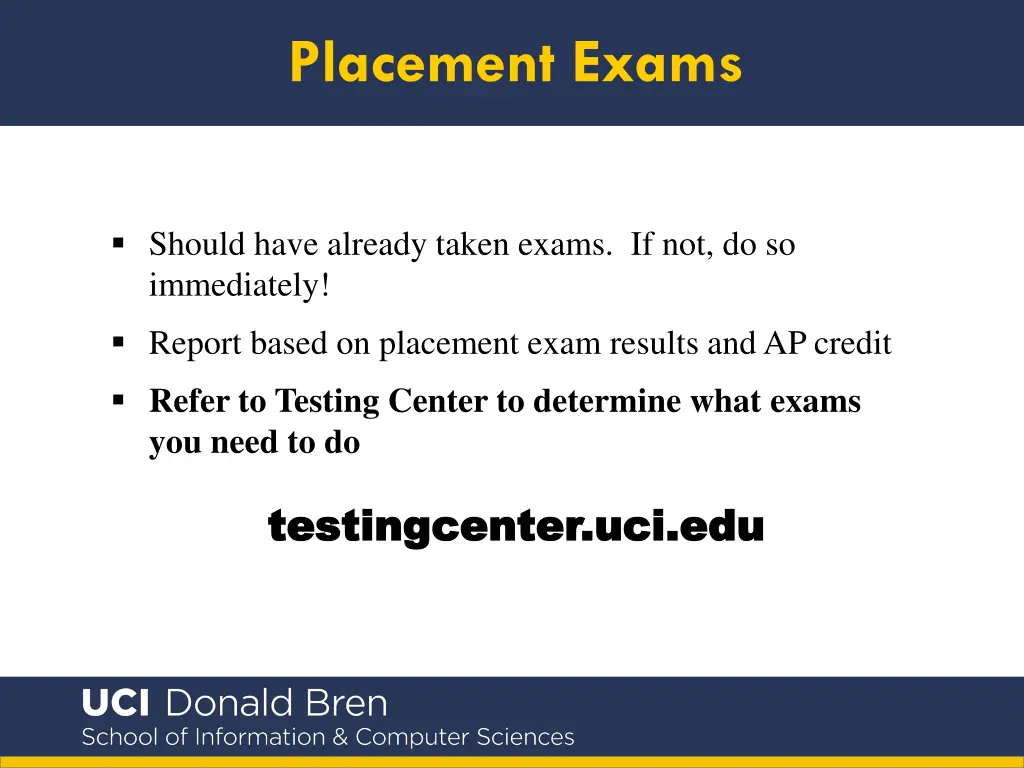 placement exams