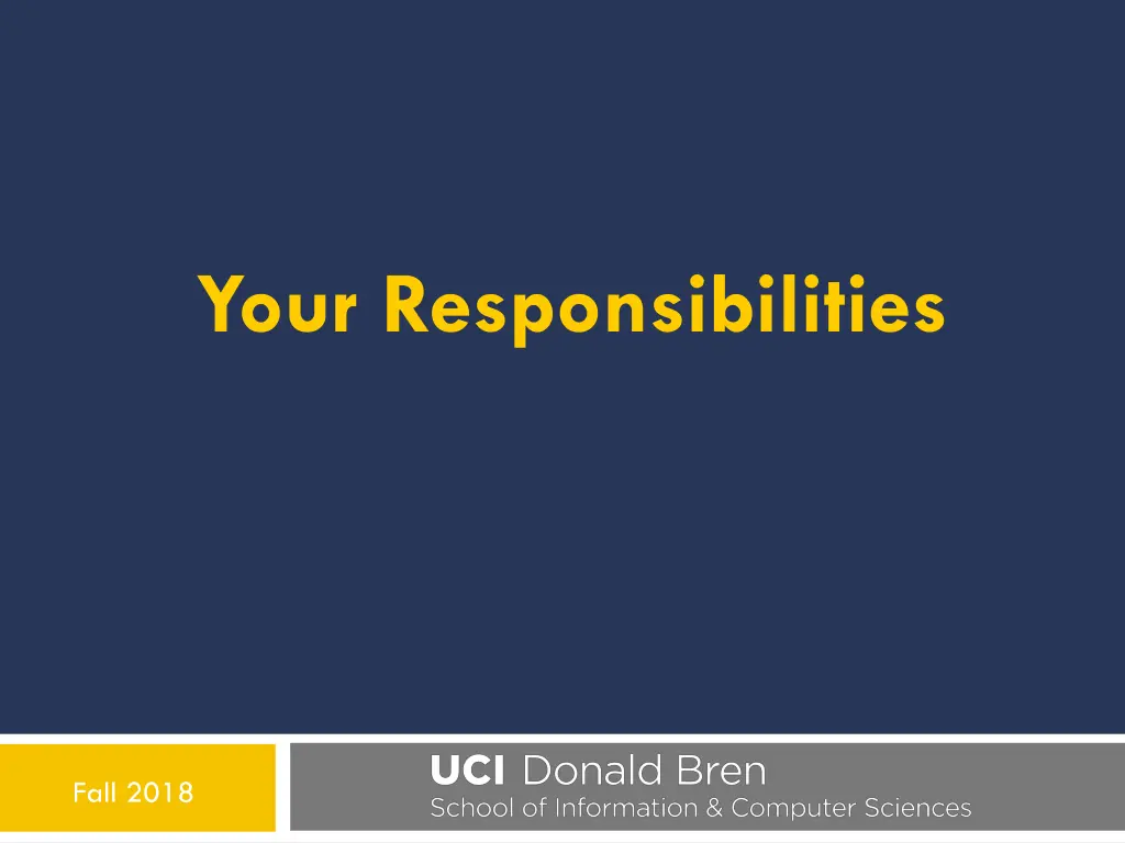 your responsibilities