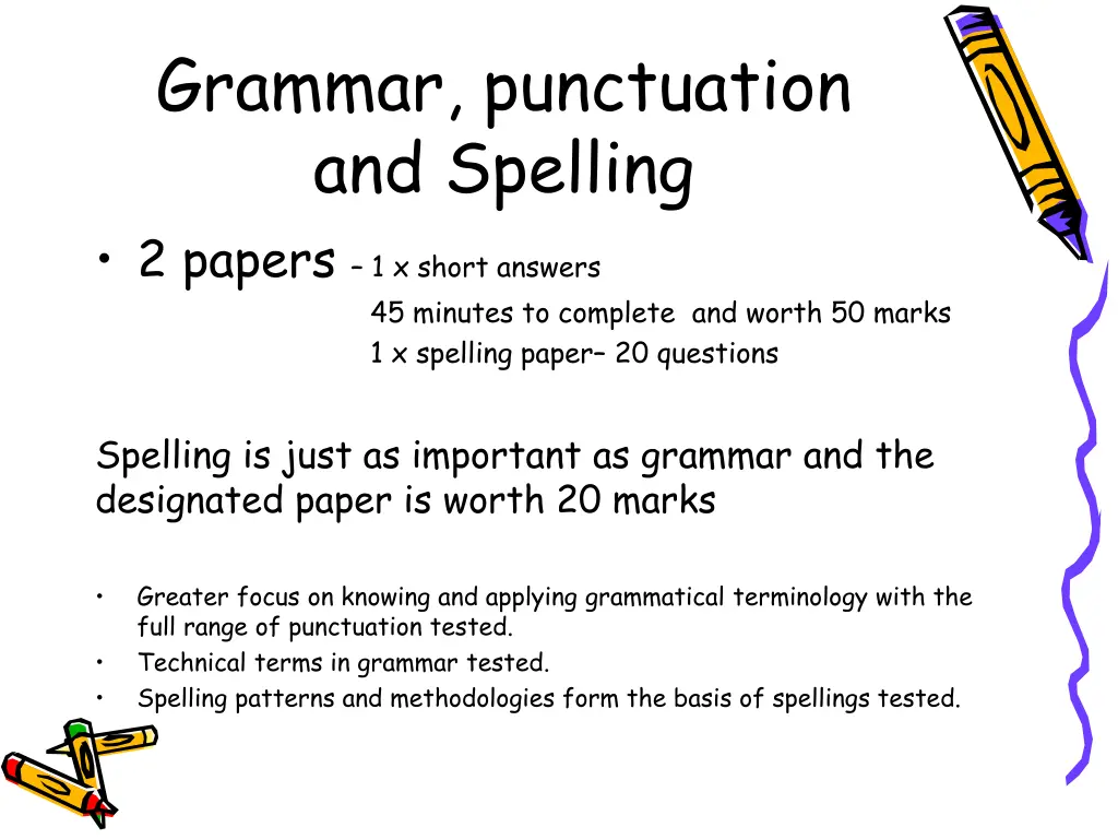 grammar punctuation and spelling 2 papers