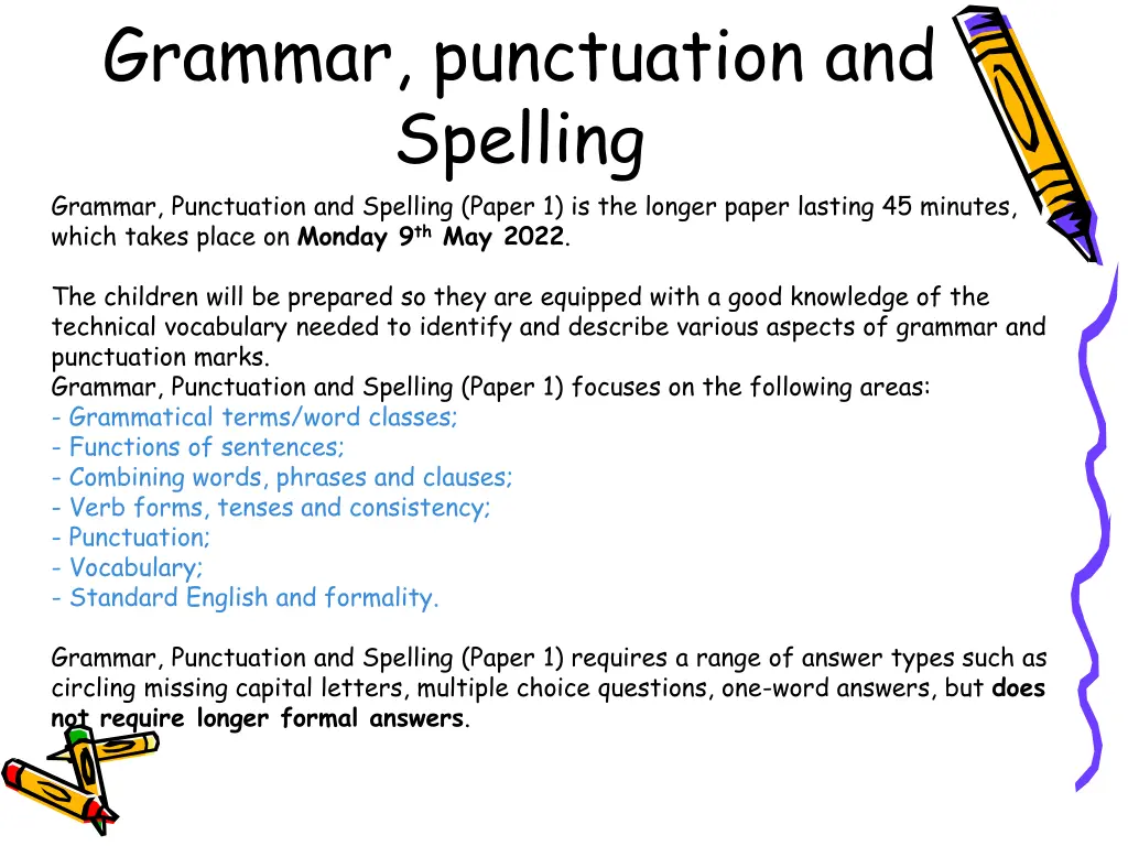 grammar punctuation and spelling grammar