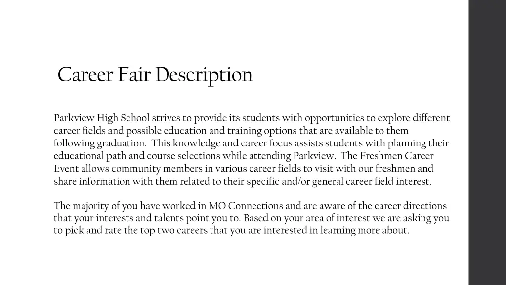 career fair description