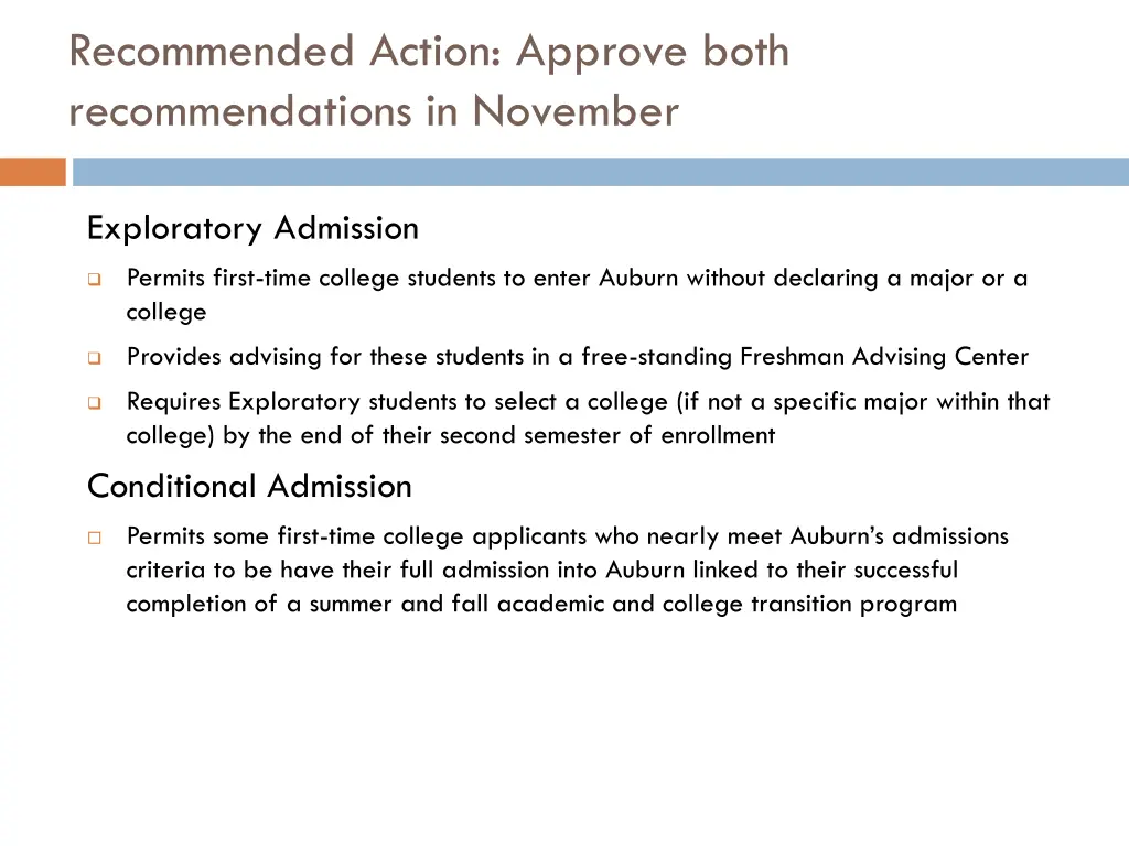 recommended action approve both recommendations