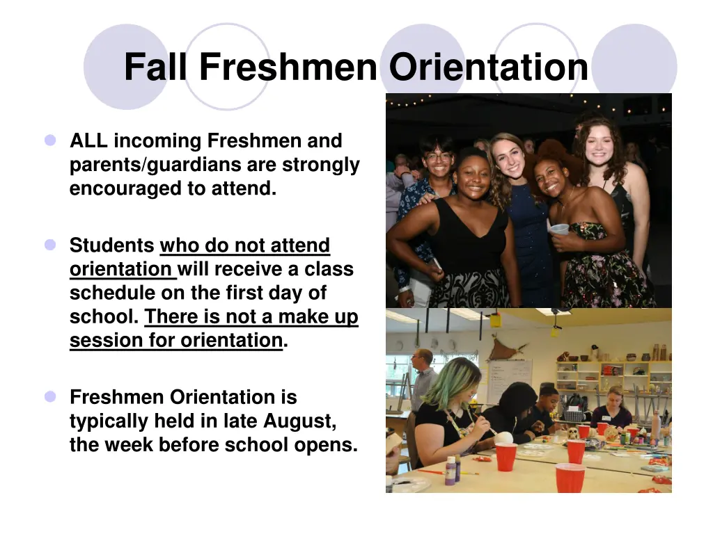 fall freshmen orientation