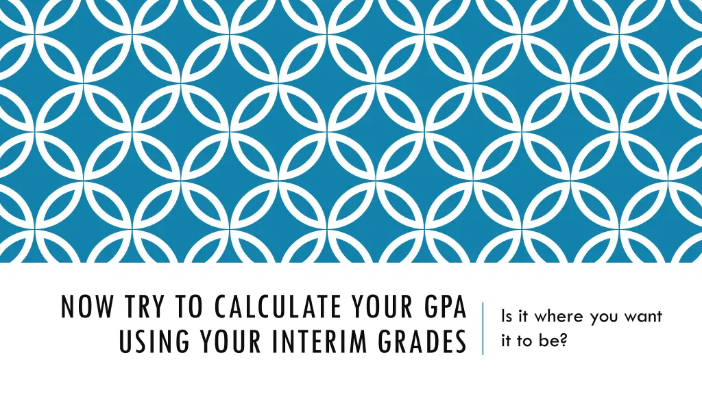 now try to calculate your gpa using your interim