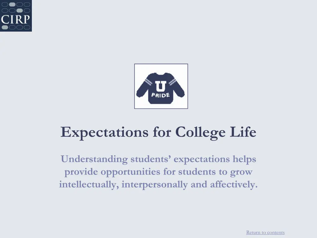 expectations for college life