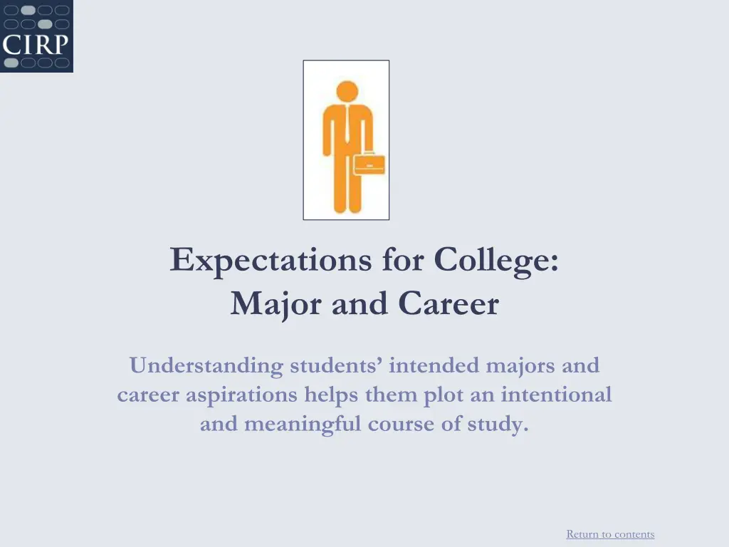 expectations for college major and career