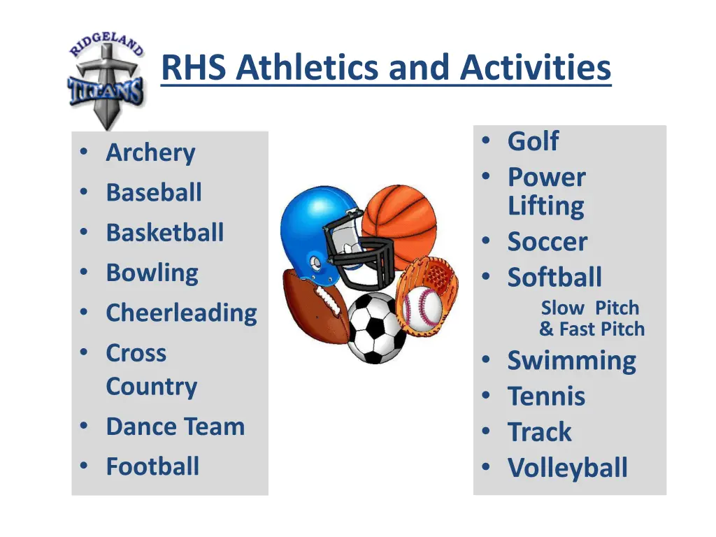 rhs athletics and activities