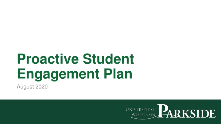 proactive student engagement plan august 2020