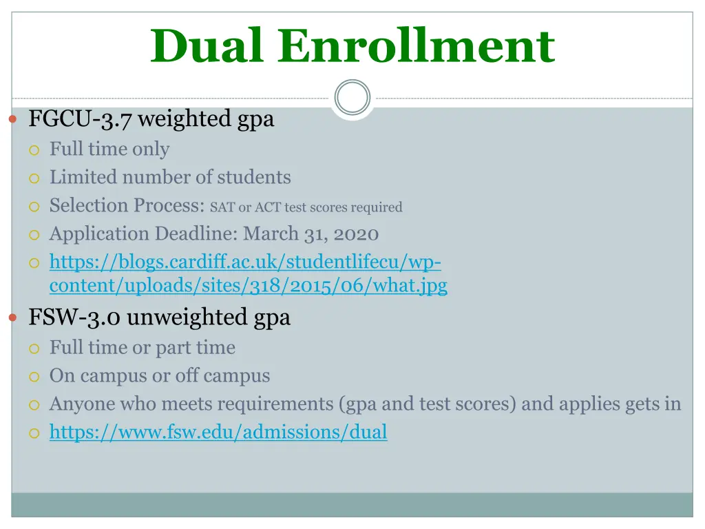 dual enrollment