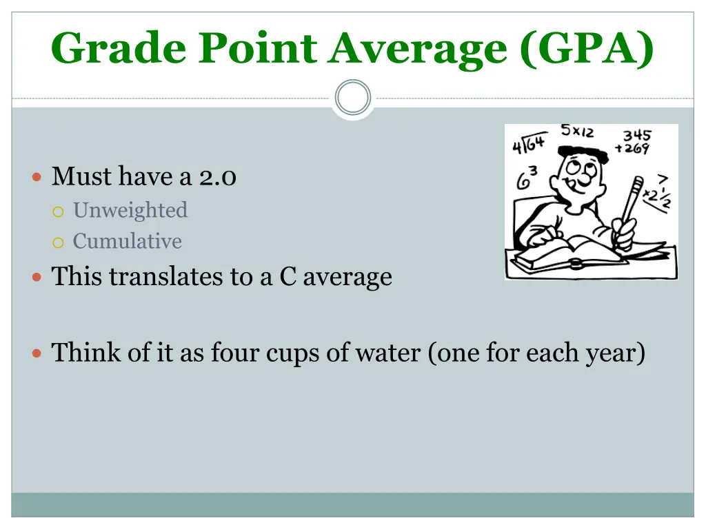 grade point average gpa