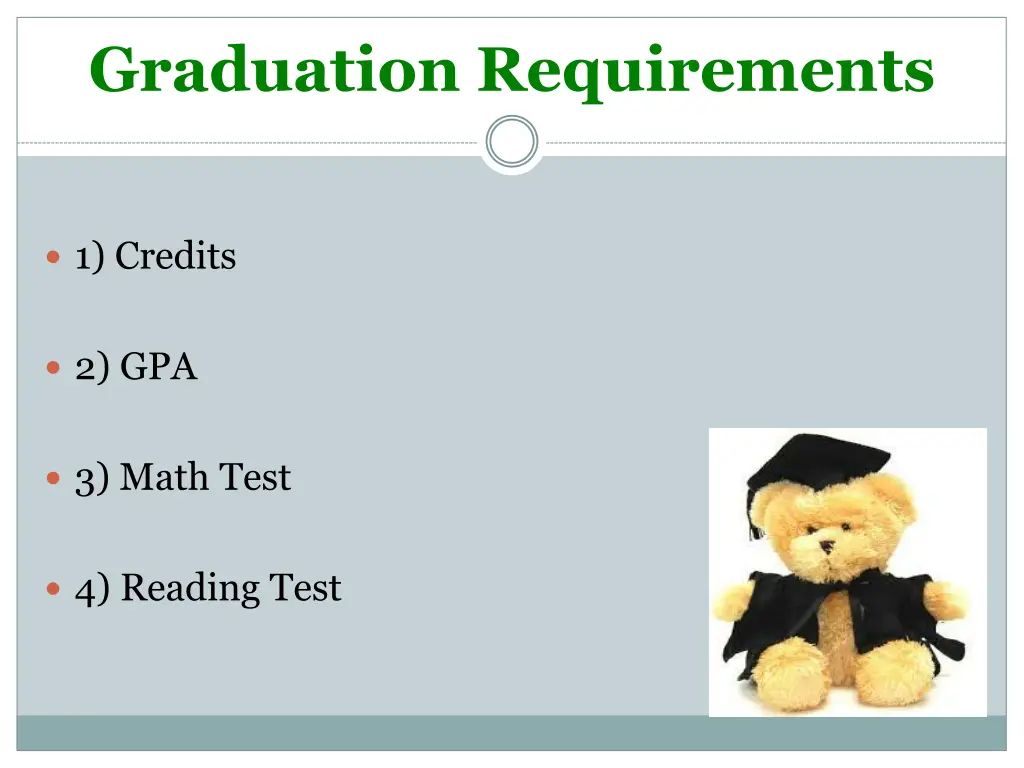 graduation requirements