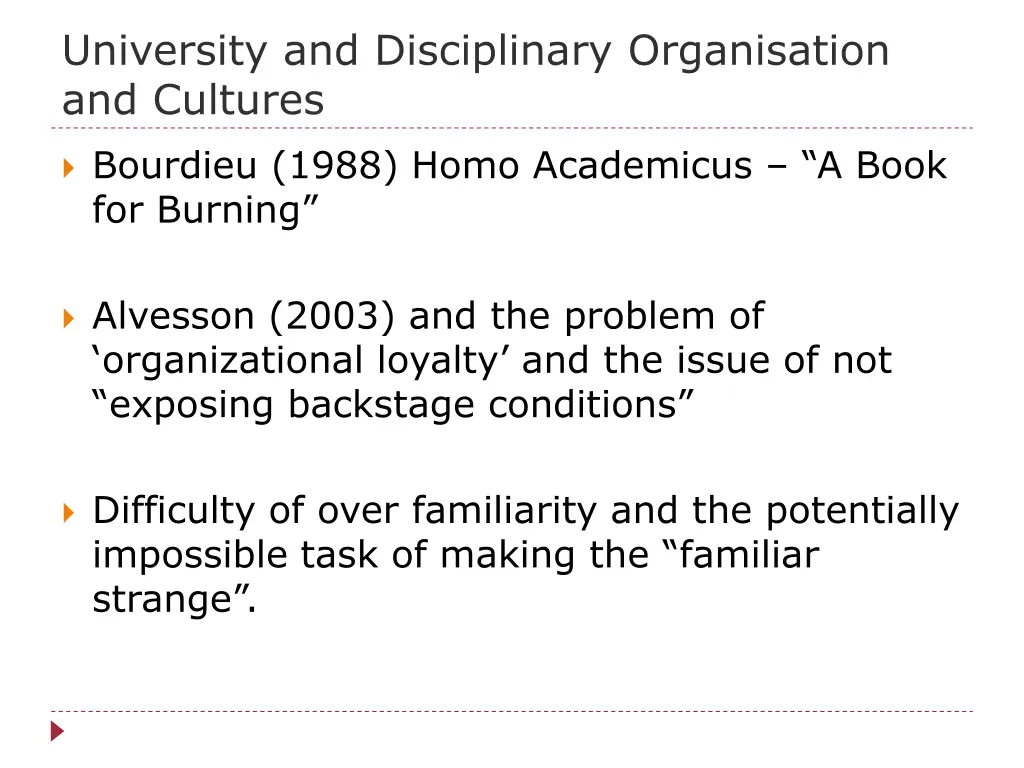 university and disciplinary organisation