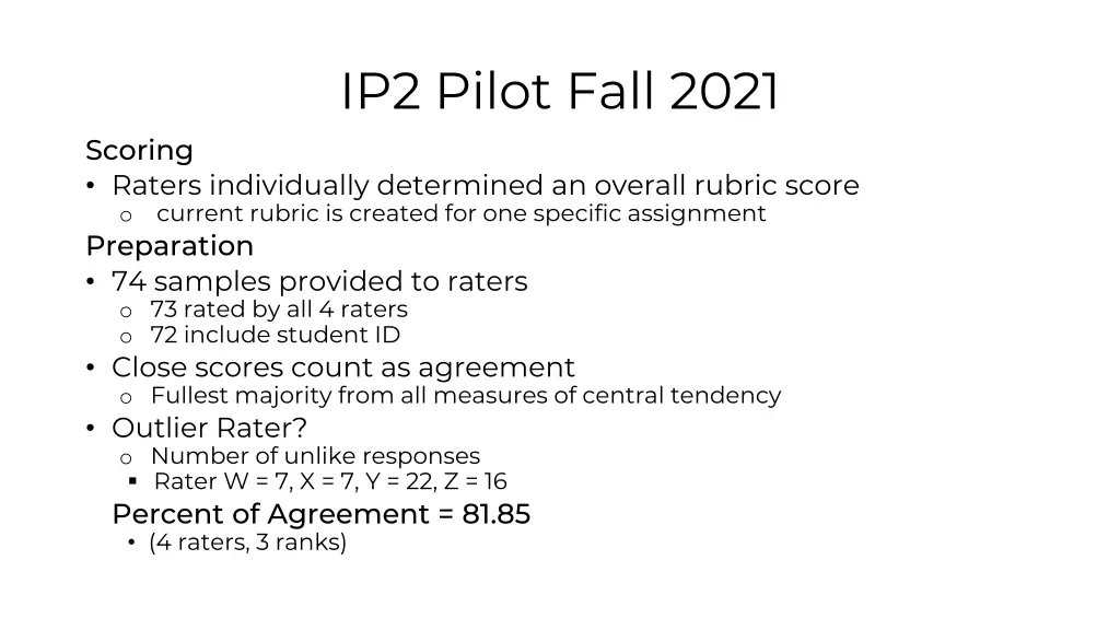 ip2 pilot fall 2021