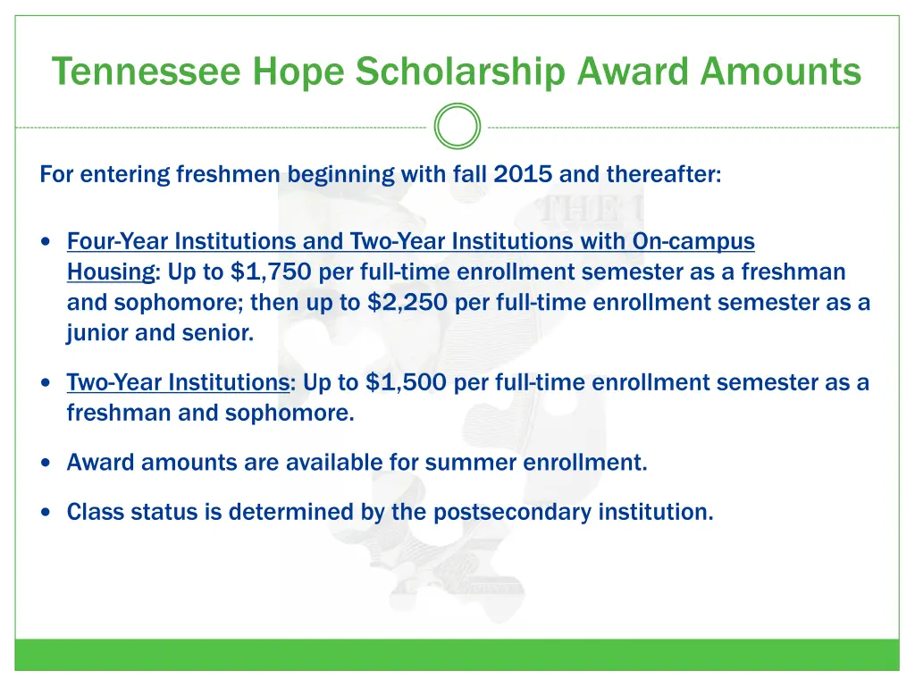 tennessee hope scholarship award amounts