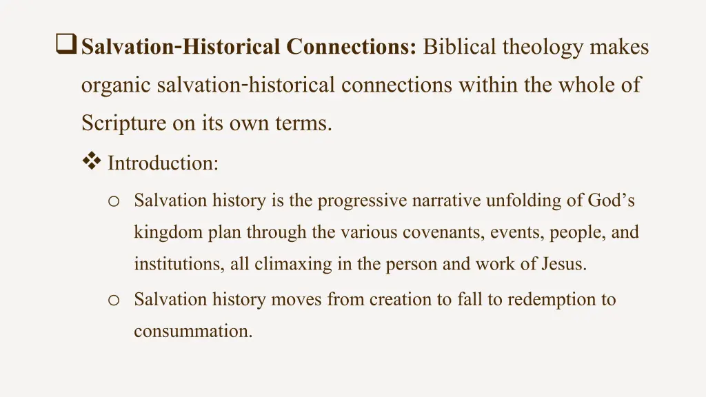 salvation historical connections biblical