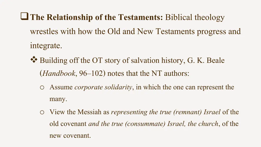 the relationship of the testaments biblical