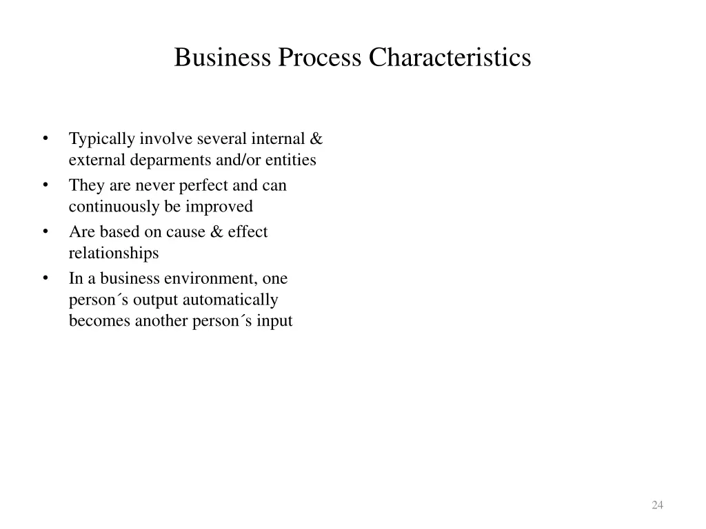 business process characteristics 1