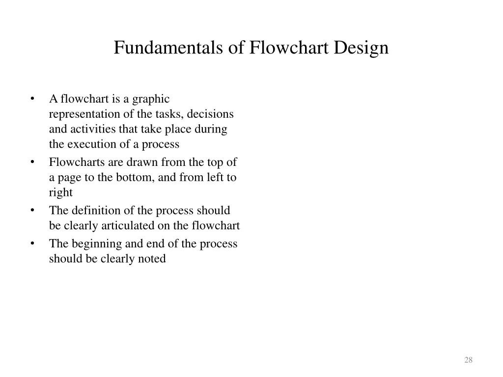 fundamentals of flowchart design