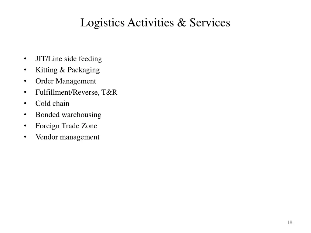 logistics activities services 1