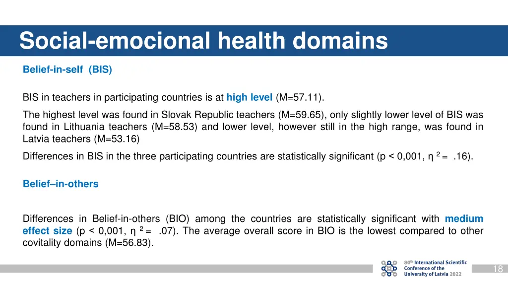 social emocional health domains