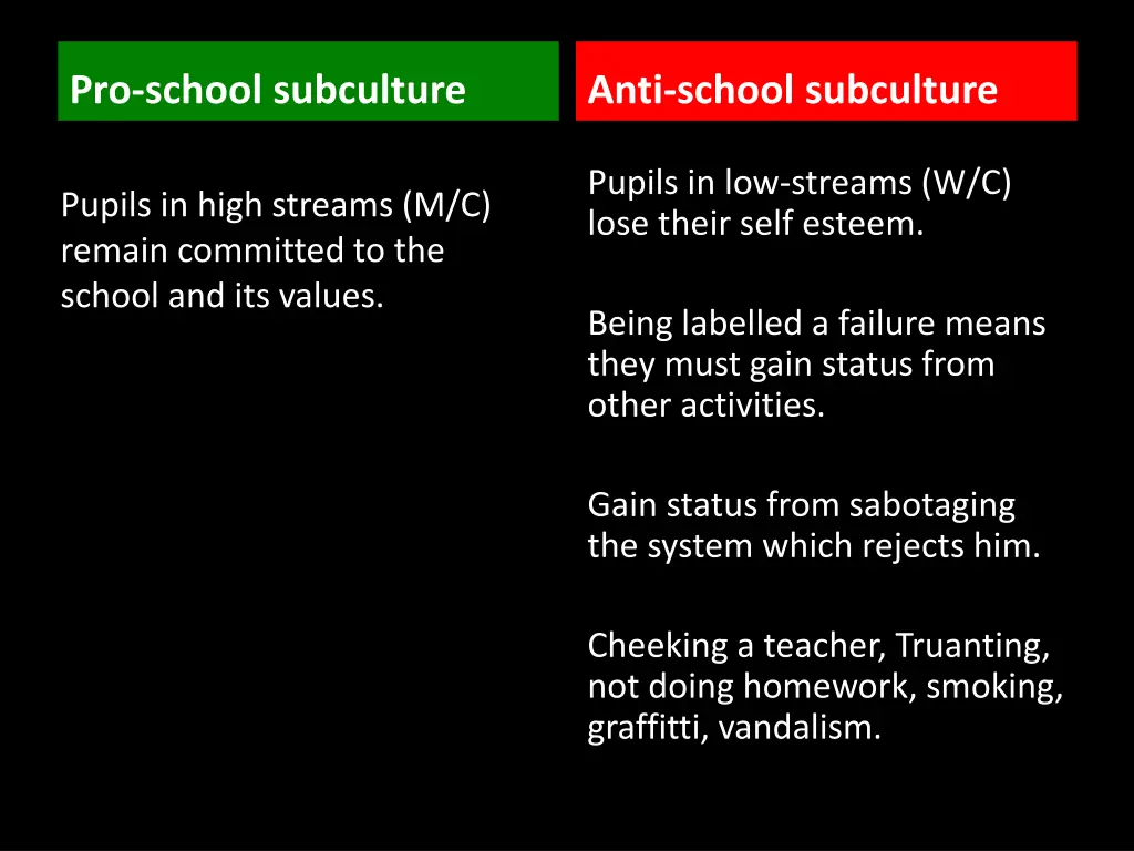 pro school subculture