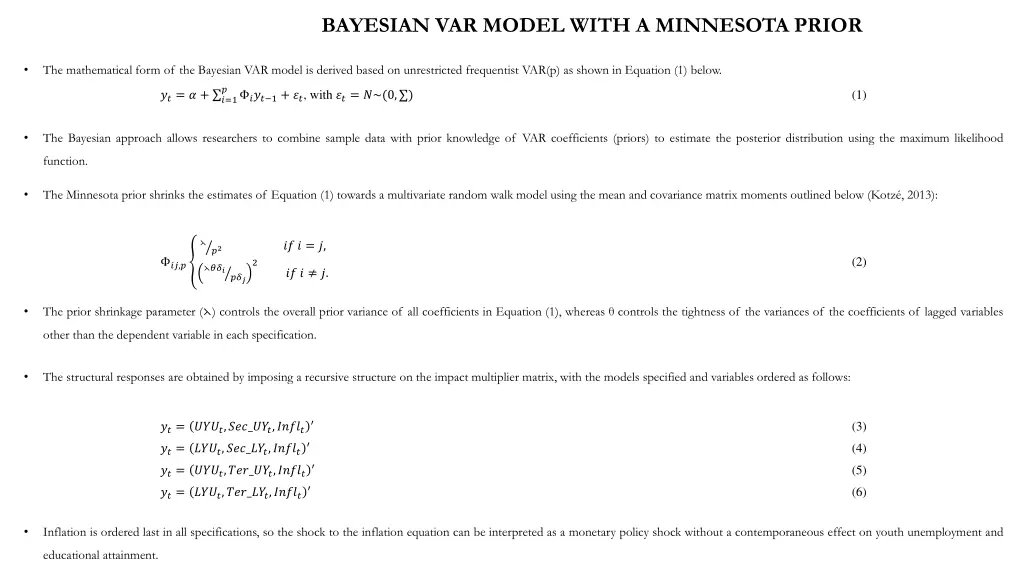 bayesian var model with a minnesota prior