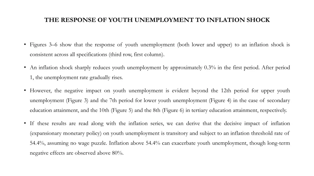 the response of youth unemployment to inflation