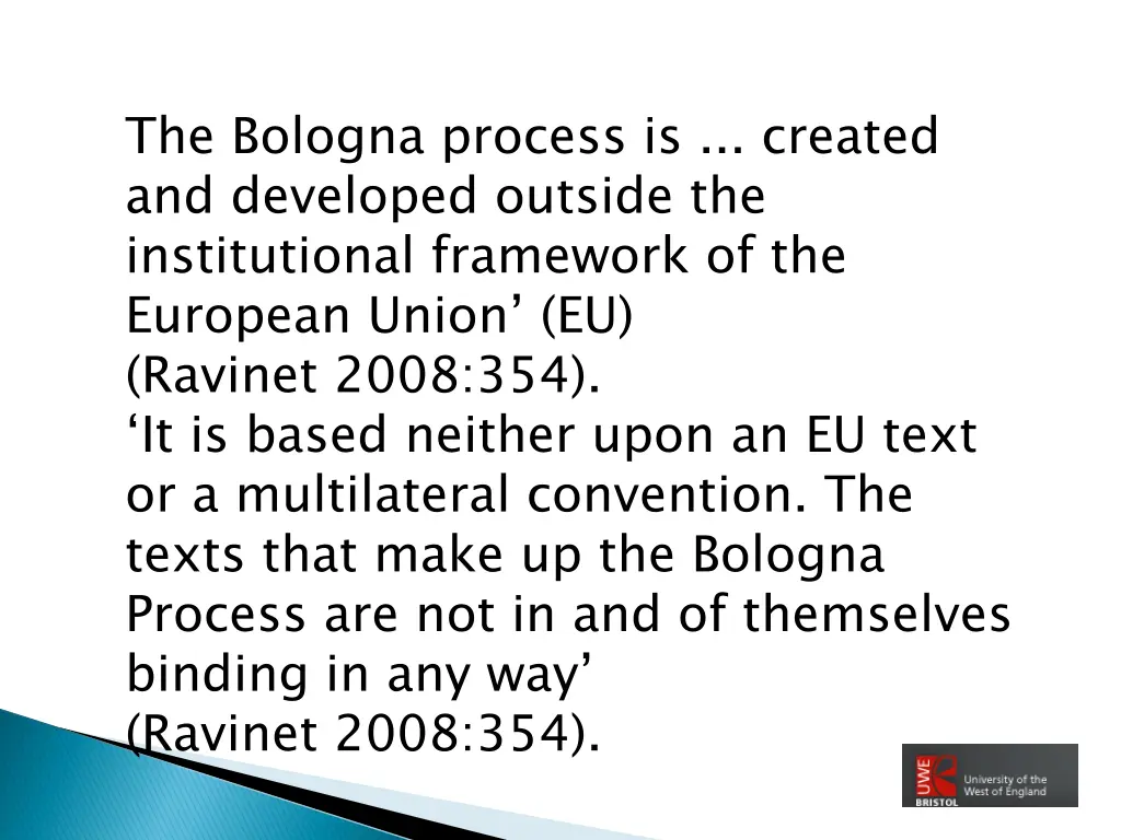 the bologna process is created and developed