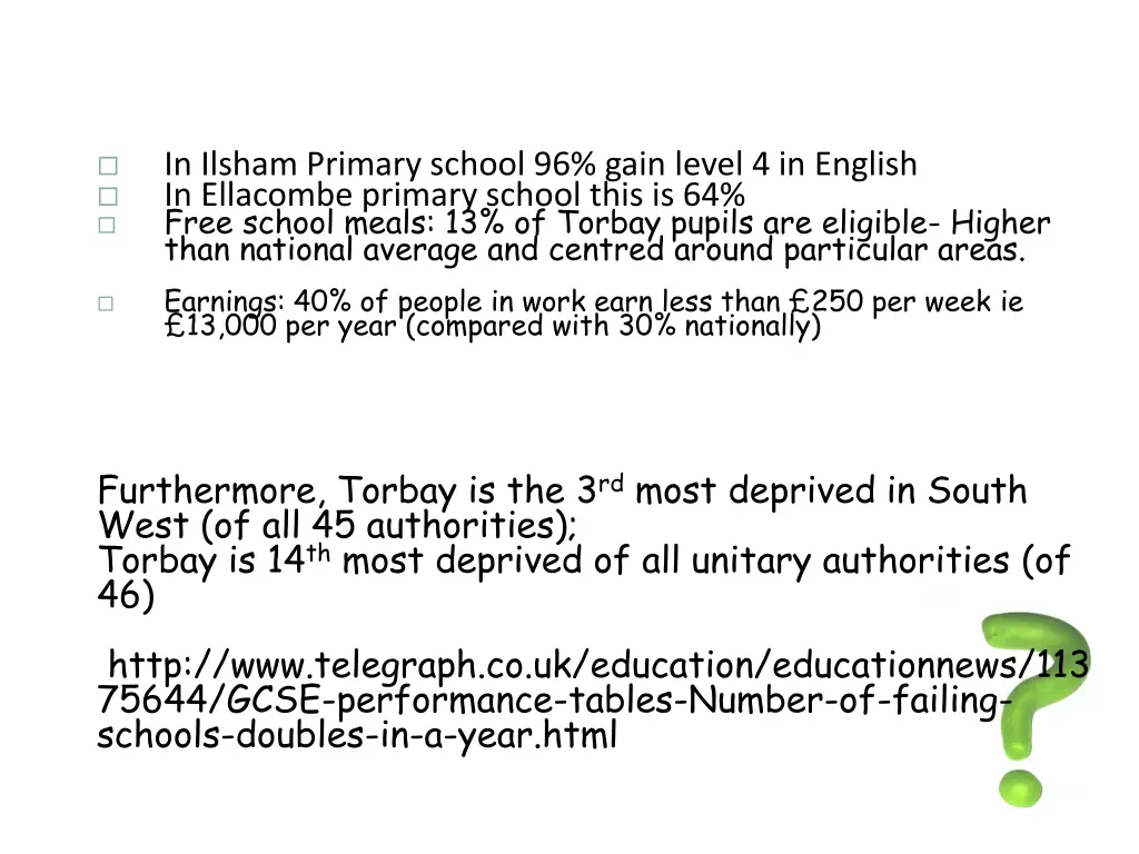 in ilsham primary school 96 gain level