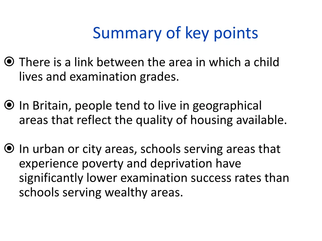 summary of key points