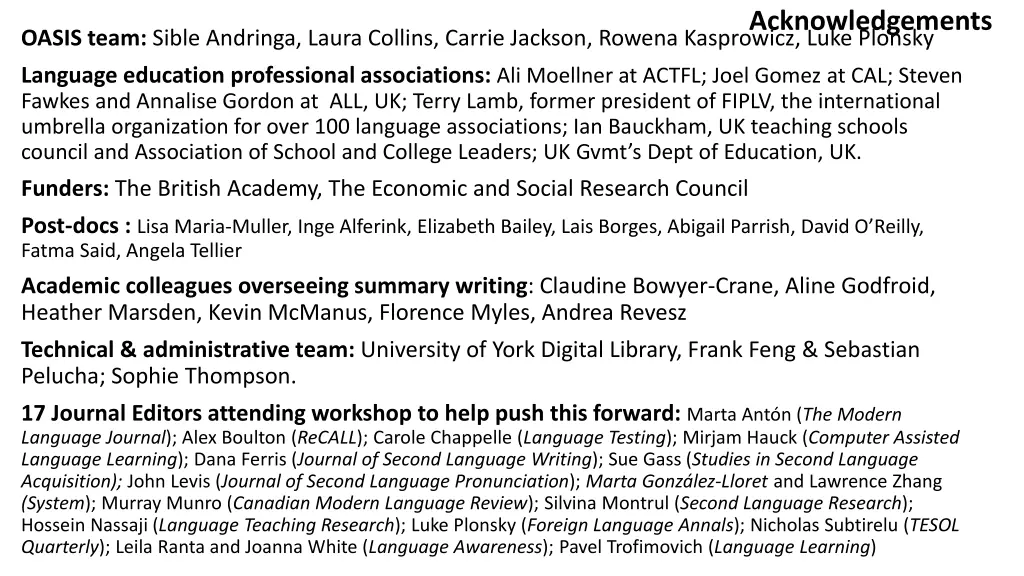 acknowledgements