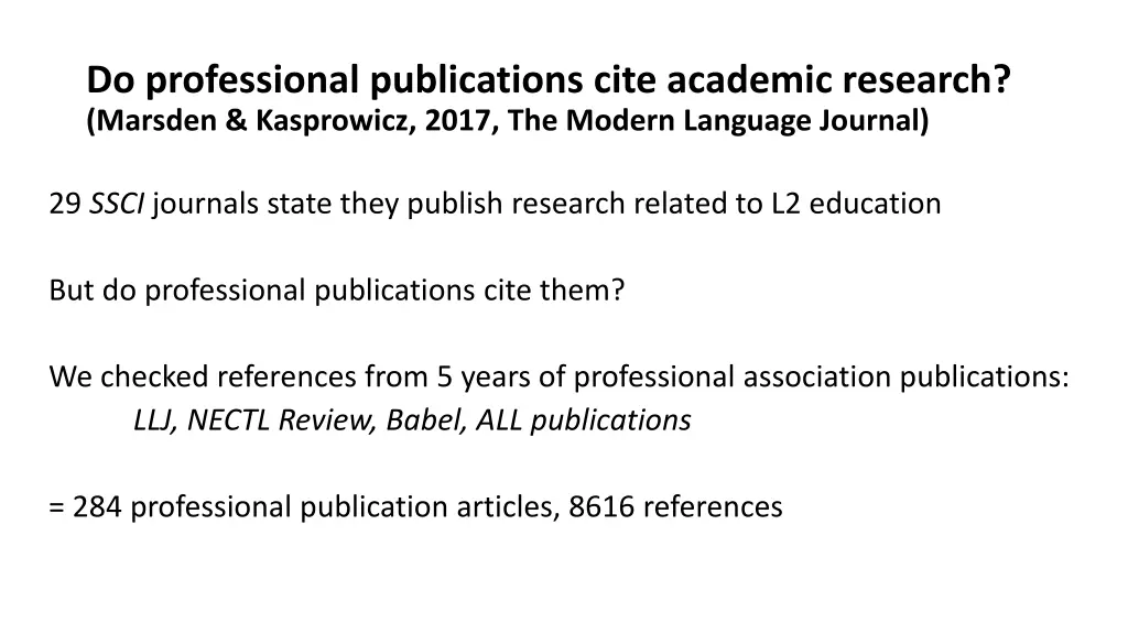 do professional publications cite academic