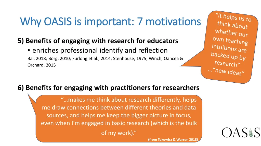 why oasis is important 7 motivations why oasis 4