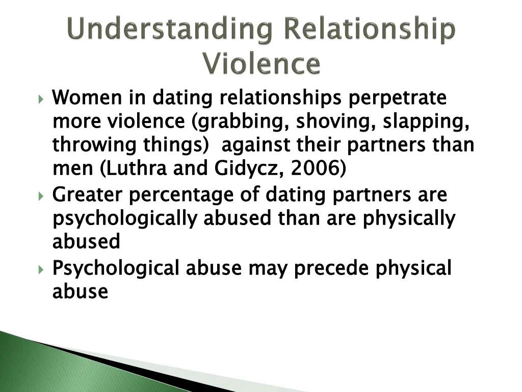 women in dating relationships perpetrate more