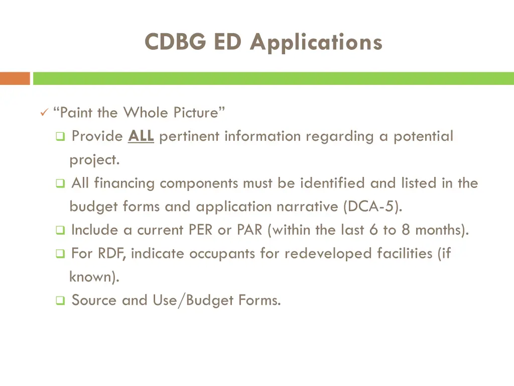 cdbg ed applications 2