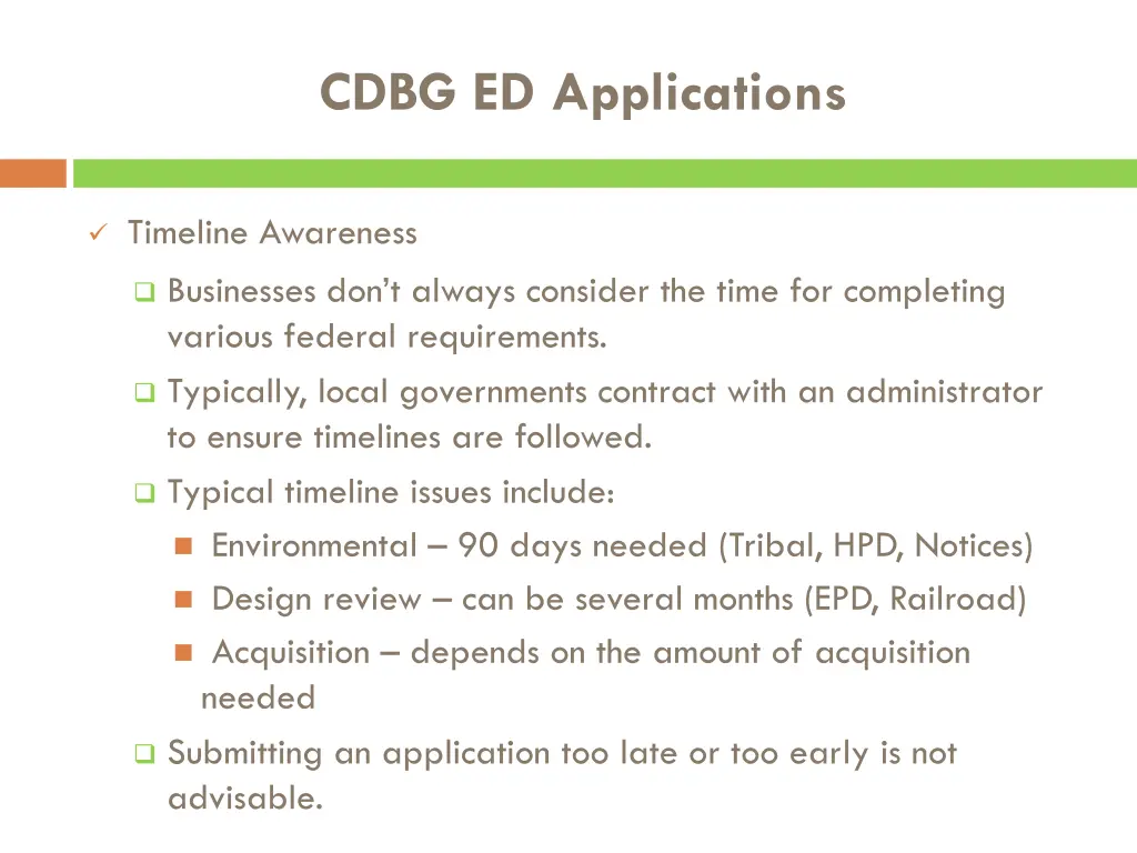 cdbg ed applications