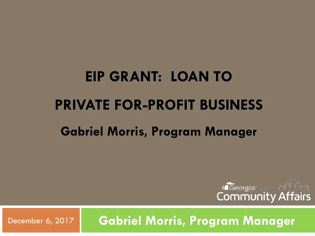 eip grant loan to