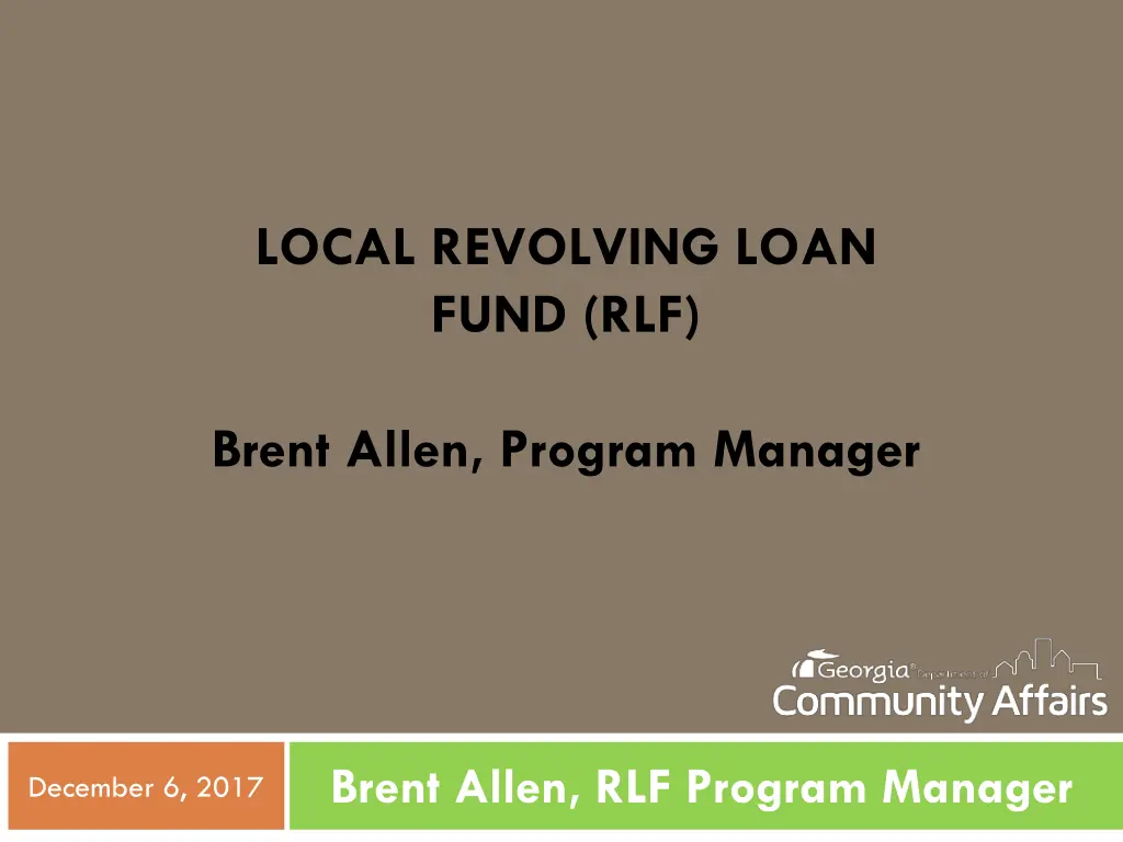 local revolving loan fund rlf