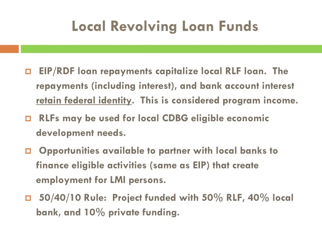 local revolving loan funds