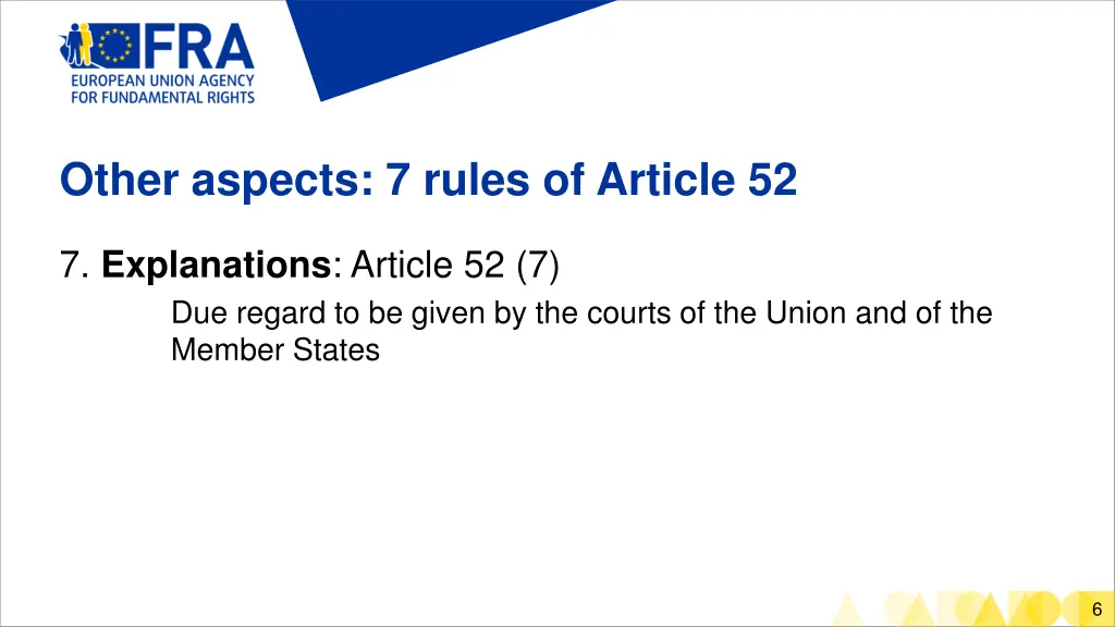 other aspects 7 rules of article 52 1