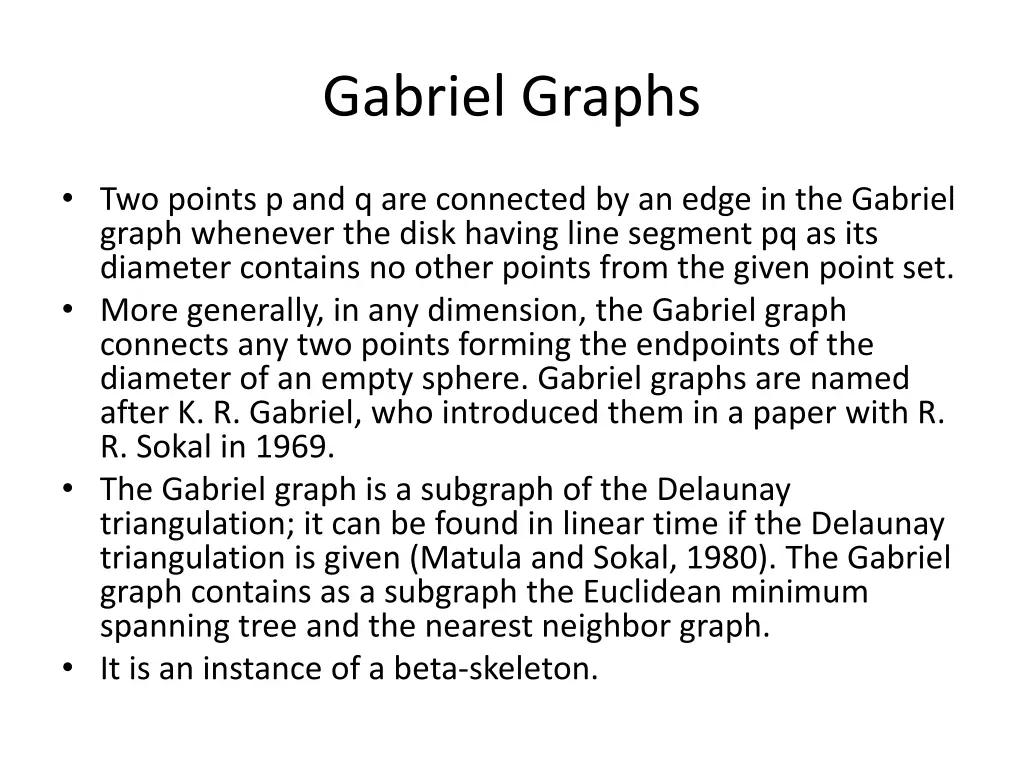 gabriel graphs