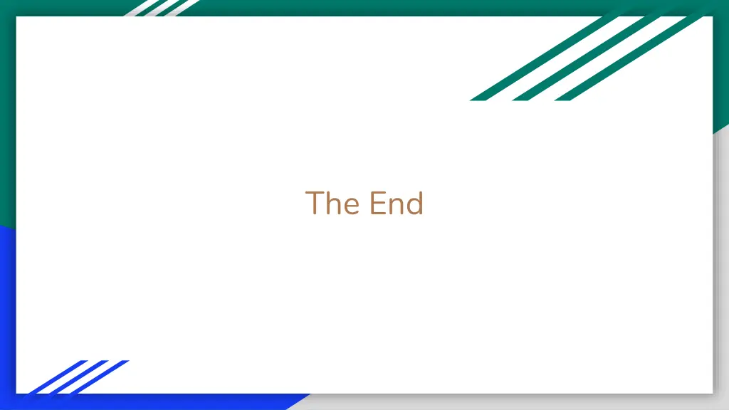 the end