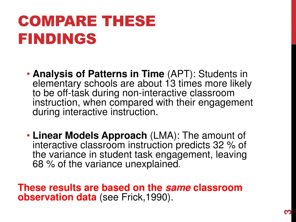 compare these findings