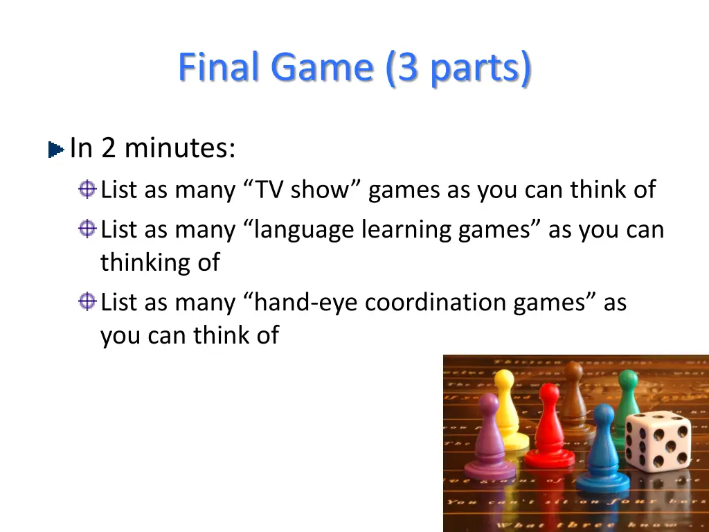 final game 3 parts