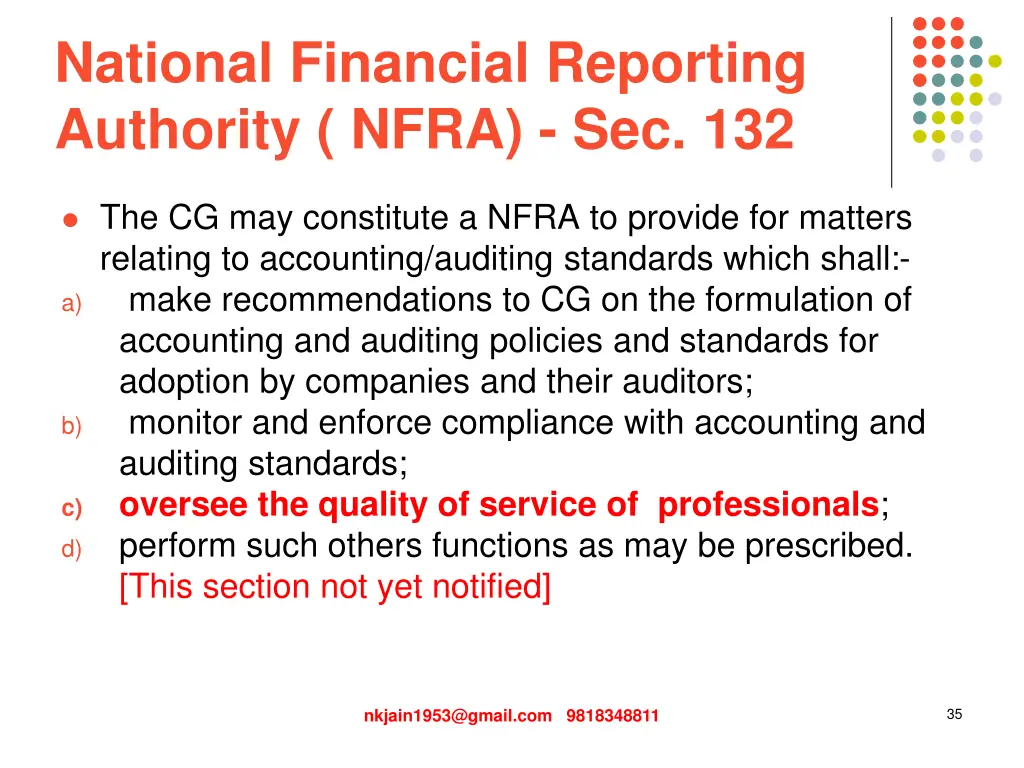 national financial reporting authority nfra