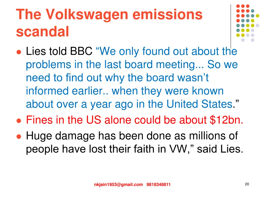 the volkswagen emissions scandal 1