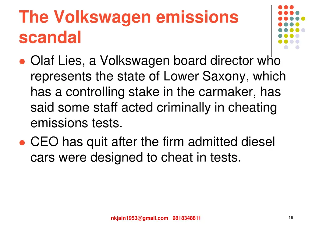 the volkswagen emissions scandal