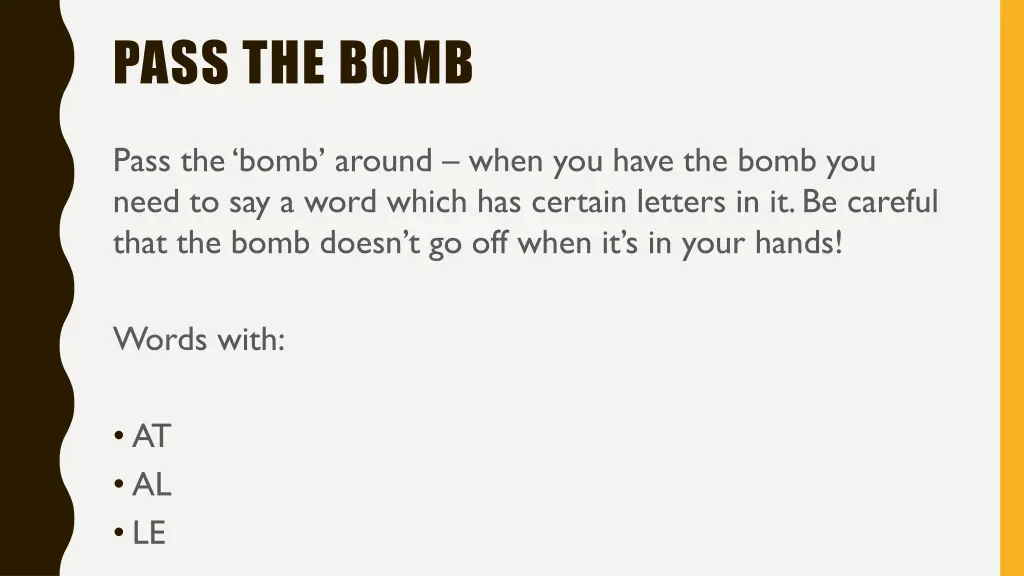 pass the bomb