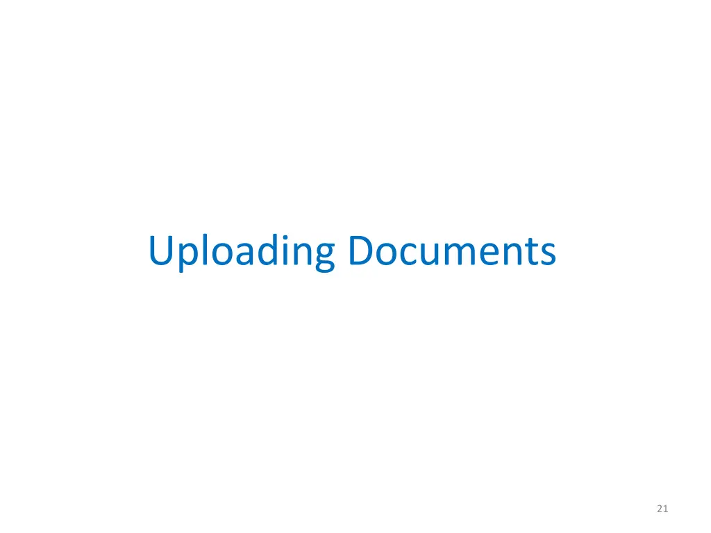 uploading documents